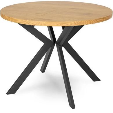 Стіл розкладний круглий MEBEL ELITE LUKAS 100(250)х100 см Золотий дуб фотографія
