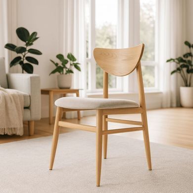Стул MEBEL ELITE BRAGA Дуб/Беж фотография