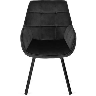 Стілець поворотний оксамитовий MEBEL ELITE LUNA Velvet Чорний фотографія