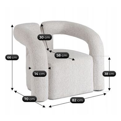 Крісло MEBEL ELITE BRAZIL Сірий фотографія