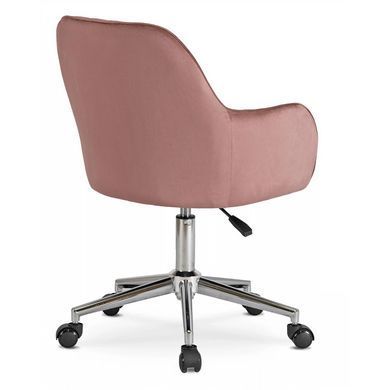 Стул офисный поворотный бархатный MEBEL ELITE TOM Velvet Розовый фотография