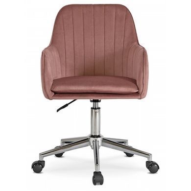 Стул офисный поворотный бархатный MEBEL ELITE TOM Velvet Розовый фотография