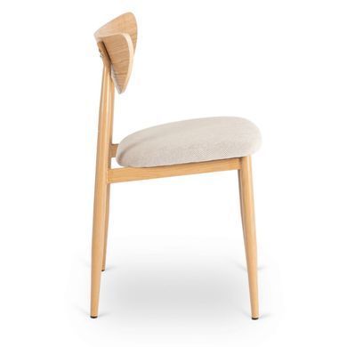Стул MEBEL ELITE BRAGA Дуб/Беж фотография
