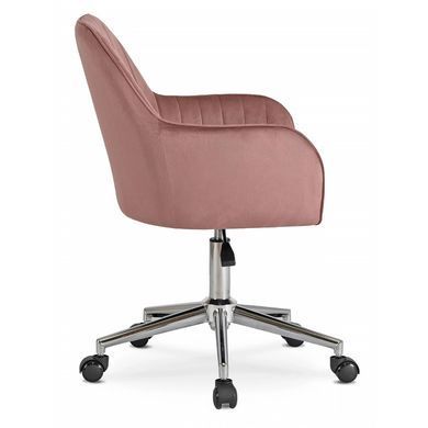 Стул офисный поворотный бархатный MEBEL ELITE TOM Velvet Розовый фотография