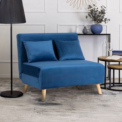 Диван розкладний MEBEL ELITE MARRY 2 Velvet Синій фотографія