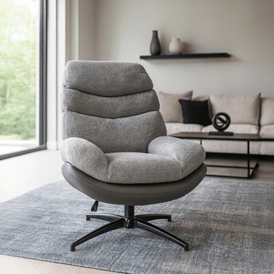 Крісло обертове MEBEL ELITE ASTURIA Сірий фотографія