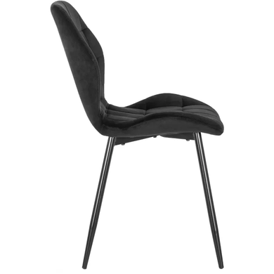 Стул бархатный MEBEL ELITE LUCKY Velvet, Черный фотография
