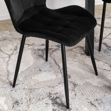 Стул бархатный MEBEL ELITE LUCKY Velvet, Черный фотография