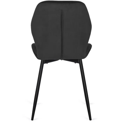 Стул бархатный MEBEL ELITE LUCKY Velvet, Черный фотография