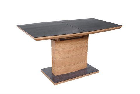 Раскладной стол CONCORD Halmar 140(180)x80 Темно-Серый / Дуб Золотой фотография