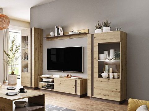 Стінка Perfect Home Арко / Arco Дуб артизан/графіт фотографія