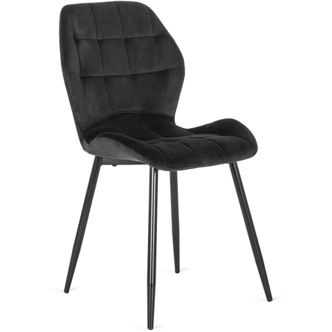 Стул бархатный MEBEL ELITE LUCKY Velvet, Черный фотография