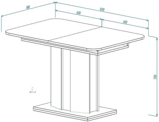Стіл розкладний CRYSTAL D/S Intarsio 120(180)x80 стоун бейж/шовковий камінь фотографія