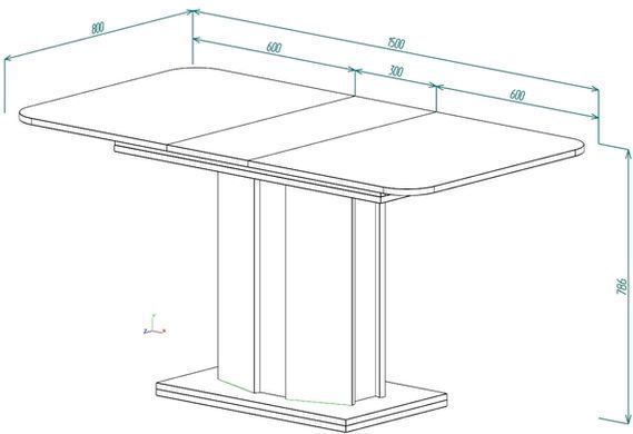Стіл розкладний CRYSTAL D/S Intarsio 120(180)x80 стоун бейж/шовковий камінь фотографія