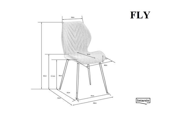 Стул FLY Intarsio Ткань Светло Беж фотография