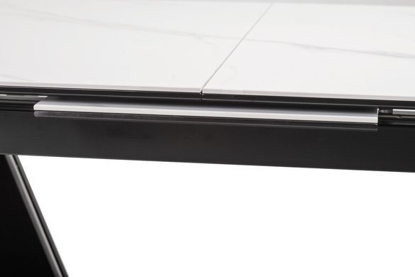 Стіл розкладний TML-870 Vetro 160(200)x90 Білий Мармур фотографія