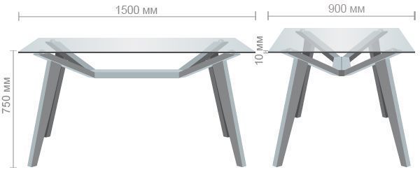 Стіл обідній Мертон AMF 150X90 Світлий Горіх /Скло Прозоре фотографія