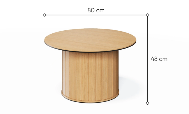 Стол журнальный 80x80 Ротто / Rotto Prestol дуб RT-08 фотография