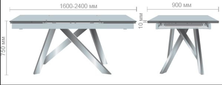 Стіл розкладний Андалусія AMF 160(200)X90 Білий фотографія