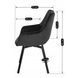 Стілець поворотний оксамитовий MEBEL ELITE LUNA Velvet Чорний