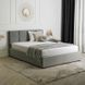 Ліжко оксамитове MEBEL ELITE MANDA Velvet 140x200 см Сірий