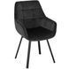 Стілець поворотний оксамитовий MEBEL ELITE LUNA Velvet Чорний