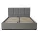 Ліжко оксамитове MEBEL ELITE MANDA Velvet 140x200 см Сірий