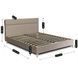Ліжко двоспальне оксамитове MEBEL ELITE NICEAVelvet 160x200 см Беж