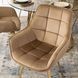 Стілець оксамитовий поворотний MEBEL ELITE MIA Velvet Бежевий