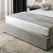 Ліжко оксамитове MEBEL ELITE MANDA Velvet 140x200 см Сірий