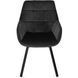 Стілець поворотний оксамитовий MEBEL ELITE LUNA Velvet Чорний