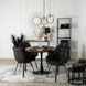 Стілець поворотний оксамитовий MEBEL ELITE LUNA Velvet Чорний