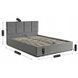 Ліжко оксамитове MEBEL ELITE MANDA Velvet 140x200 см Сірий