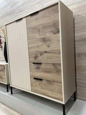 Комод высокий Perfect Home Рейв/Rave 2-дверный с 2 ​​ящиками 2D2S/104 Беж/викинг фотография