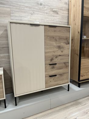 Комод высокий Perfect Home Рейв/Rave 2-дверный с 2 ​​ящиками 2D2S/104 Беж/викинг фотография
