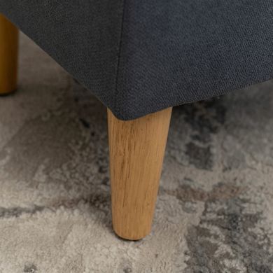 Крісло м'яке оксамитове з підставкою для ніг MEBEL ELITE EVAN 2 Сірий фотографія