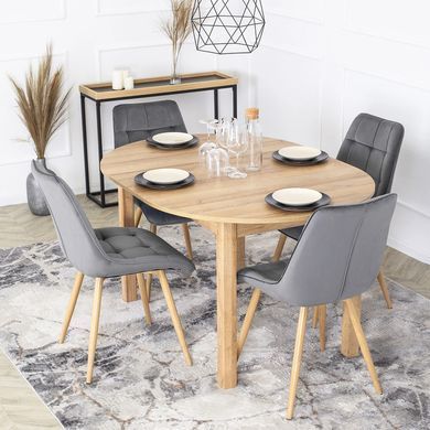 Стул бархатный MEBEL ELITE RODRI Velvet Серый/Натуральный фотография