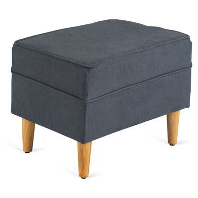Крісло м'яке оксамитове з підставкою для ніг MEBEL ELITE EVAN 2 Сірий фотографія