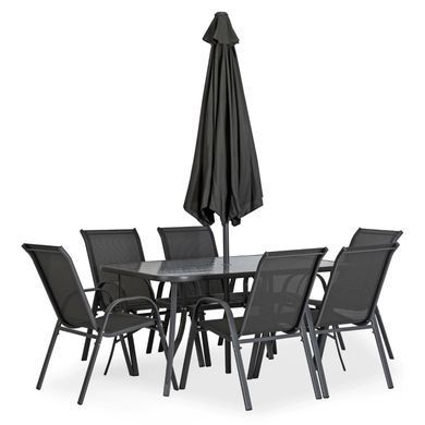 Комплект садових меблів MEBEL ELITE NEBRASKA Чорний