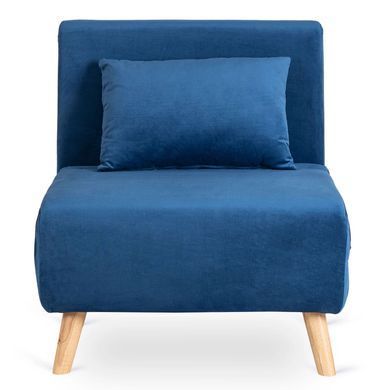 Кресло раскладное MEBEL ELITE MARRY Velvet Синий фотография