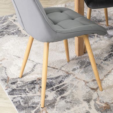 Стул бархатный MEBEL ELITE RODRI Velvet Серый/Натуральный фотография