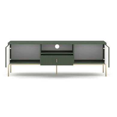 ТВ Тумба MEBEL ELITE MARCOS 155 Зеленый/Золото фотография