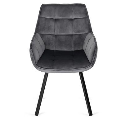 Стілець поворотний оксамитовий MEBEL ELITE LUNA Velvet Сірий фотографія