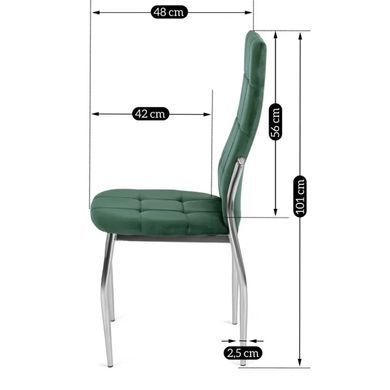Стул бархатный MEBEL ELITE MOLLY Velvet Зеленый фотография