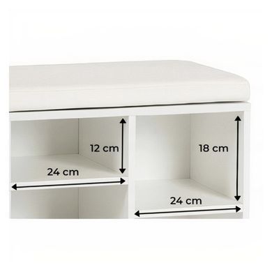 Тумба для взуття MEBEL ELITE AXEL 104 см білий фотографія