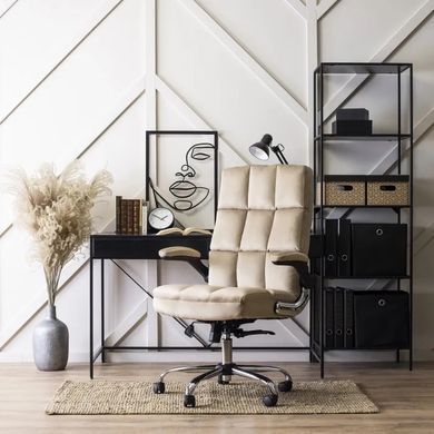 Стілець офісний поворотний MEBEL ELITE LONDON тканина Бежевий фотографія