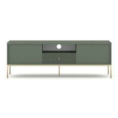 ТВ Тумба MEBEL ELITE MARCOS 155 Зеленый/Золото фотография