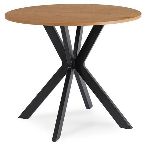Стол MEBEL ELITE LAUREN 80X80 Дуб золотой/черный фотография