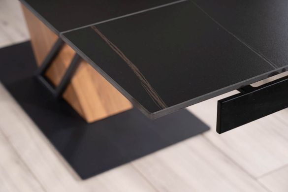 Стіл Обідній GENESIS Signal 180(240)X90 Чорний Мармур / Чорний / Ясен фотографія