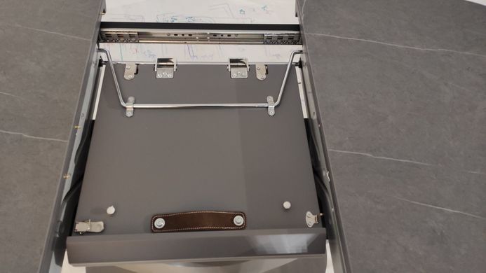 Стіл розкладний TML-865-1 VETRO 120x80 Айс Грей фотографія